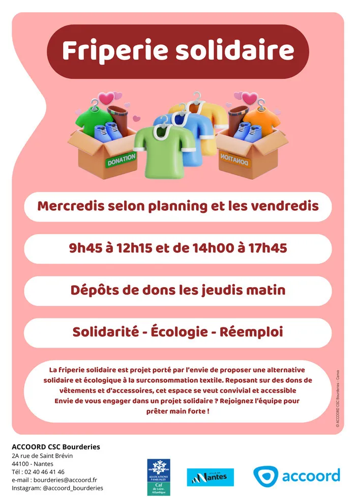 Friperie solidaire des Bourderies
